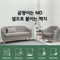 곰팡이 방지 붙이기 쉬운 풀바른 실크무늬 벽지, 입체꽃화이트