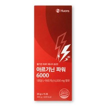 휴온스 아르기닌 파워 6000 고함량 L-아르지닌 블루베리맛 액상 15일분 15포 1박스