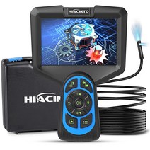 Hiacinto 듀얼 렌즈 내시경 카메라 5mm 초미세 5인치 IPS 1080P 디지털 검사 카메라 IP68 방수 7개의 LED 조명이 있는 자동차 스코프 5.7m(16.5피, 16.5ft Dual Lens