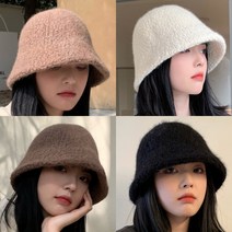 도로시 아메카지 빈티지 캐주얼 겨울 데일리 심플 깔끔 버킷햇 귀여운 러블리 로맨틱 플리스 후리스 뽀글이 양털 페이크퍼 푸들퍼 벙거지 여자 털모자