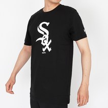 뉴에라 MLB 반팔티 빅로고 시카고 화이트삭스 블랙 반팔 티셔츠