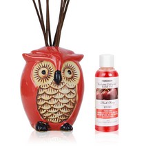 포시즌 큰부엉이 디퓨저 선물세트 리필 방향제 구성, 블랙체리 100ml