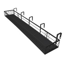 모칸도 베란다 화분걸이대 (직각형 150x25cm 고층용) 고리 5개형, 01.화분걸이대(직각형/150x25)_블랙