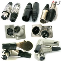ADIT XLR 마이크캐논 마이크잭 3P 벽부형 라인용 샷시용 젠더 커넥터, AH0016_연결잭