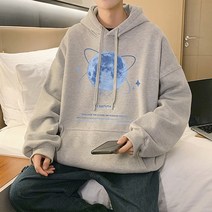 모노포스 문 하트 레터링 후드 티셔츠 MD597