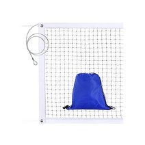 항공기 고강도 강철 케이블이 포함된 전문 ​​배드민턴 네트 20FT x 2.5FT 뒷마당 정원 학교 운동장 실내 실외 및 해변용 휴대용 배드민턴 교체 토너먼트 네트폴 없음