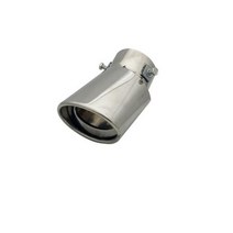 자동차 범용 테일 쓰로우트 파이프 63mm 배기 머플러 개조 용품 배기관 수정, A14 Silver
