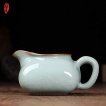 차탕기 무선포트 접이식전기포트 청자 페어 컵 얼음 금이 도자기 쿵푸 차 용품 차 주전자 페어 머그 페어, 07 파란