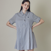 샐러드볼즈 7/14일예약배송 SIGNATURE STRIPE ONE PIECE NAVY