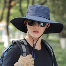 데일리비 시원하고 챙넓은 메쉬라인 사파리 여름 등산 남자모자 여자챙모자 낚시, 네이비