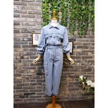 (무료배송)허리 벨트 데님 점프수트