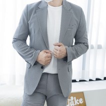 남성 봄 여름정장 구김적은 시어서커 체크수트 SA12S