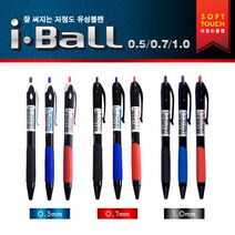 아이비스 1000 아이볼 볼펜 유성펜 12개입 인쇄가능, 0.5mm-검정(01455)