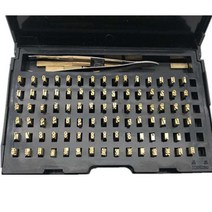 수동 마킹기 활자 유통기한 날짜 일자 번호 영어 금속, 2 x 4 x 15mm 영어(120자), 1개