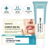 3중 보습성분 모모쏘우 슈퍼배리어 립밤 튜브 건조한 입술 각질 수분케어 우레아 세라마이드엔피, 1개, 투명