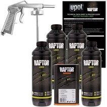 유폴 랩토라이너 4리터 키트 (조색용) U-POL Raptor Tintable Urethane Spray-On Truck Bed Liner Kit with Spray Gun 4L