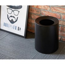 RT 심플디자인 원형휴지통 인테리어소품 쓰레기통 8L, bc 그레이