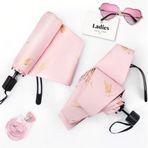 황금깃털무늬 3단 양산 자외선 차단 암막양산 우산겸용