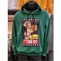 톰스토리 W몰 톰스토리 T211M1102A74G3 톰바이 나염 오버핏 후드 티셔츠