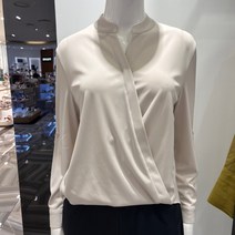 [조이너스] 여성정장 완젼 편한 저지원단의 랩스타일의 체형커버 블라우스