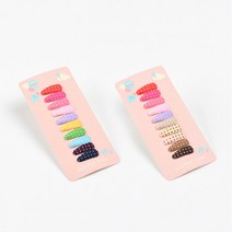 아기 베이비 유아 데일리 작은사이즈 미니 땡땡이 3센치 똑딱핀 머리핀 세트