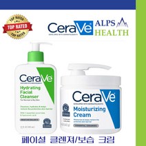 세라비 하이드레이팅 페이셜 클렌저 12oz 모이스처라이징 크림 대용량 펌프형 453g 세트 / Cerave Moisturizing Cream Facial Cleanser Set, 1개