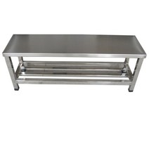 야외 벤치 의자 스테인리스 병원 카페 공원 대기의자, 120x35x45cm (H형)