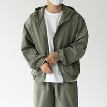 오나크 남자 고프코어룩 오버핏 후드 집업 바람막이 점퍼 와이드 파라슈트 밴딩 팬츠
