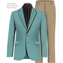 이럭셔리클럽 하복 얇고 시원한 자켓과 바지 맞춤 콤비 정장 세트 (SUC200432)