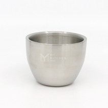 이중 스텐 오목물컵(150ml)-식당 업소용 후식컵 후식찻잔