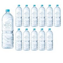 농심 백산수 무라벨 생수, 2L, 40개