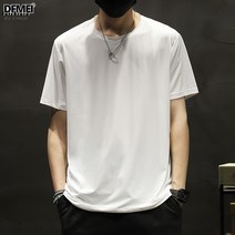 여름 아이스 얇은 반팔 티셔츠 남 루즈핏 레포츠 빅사이즈 상의 남성 쿨맥스 드라이어