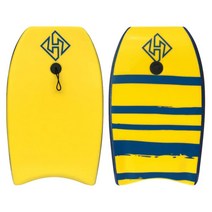 Hubboards 바디보드 Hubb Lite 킥보드 21인치 폴리스티렌(EPS) - 노란색 데크/파란색 레일/노란색 바닥 -