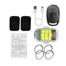 QDY 자동차 차량 Suvs용 7가지 색상 LED 항공기 스트로브 조명 경고, 48mmx34.3mmx18.4mm, 원격 단일 조명