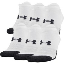 언더아머 남여공용 Performance Tech Now Show 삭스 6개입 - 화이트 양말 20M367138, White, XL
