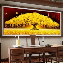 금전수 큰 나무 보석십자수 돈나무 비즈, 01.120X50