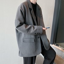 모노포스 루즈핏 투버튼 심플 블레이져 MK411