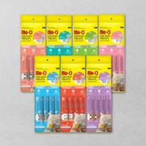 미오 크리미 고양이 간식 츄르 15g x 28p (4개입 7봉), 레인보우세트 7종 1봉씩 (총 15g 28개)
