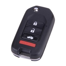 차키 케이스 커버 스마트 키케이스 키 홀더 혼다 어코드 시빅 2014-2017 용 4 버튼 언컷 플립 원격 셸 35118-TY4-A00 35118-T5A-A30 35118-T5A-