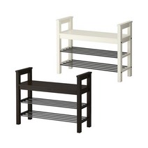 이케아 HEMNES 헴네스 신발 수납형 벤치/신발장/수납벤치, 블랙브라운_502.458.73