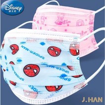 제이한 디즈니 유아용 엘사 스파이더맨 일회용마스크(접이식 1팩 10매), 엘사핑크