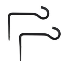 장식 행잉 플렌트 꾸미기 플렌테리어 화분 2개/대 6 인치 철 벽 걸이 식물 브래킷 홈 실내 야외 장식 조류, 02 Black