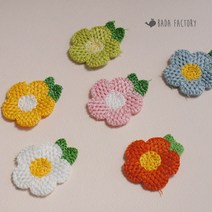 바다팩토리 동백꽃 자수 와펜 플라워 리폼 패치, 핑크