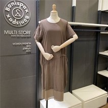 보니스팍스 NC02 쉬폰 배색 스트링 원피스 A38OP160