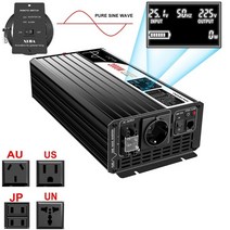 인버터 자동차 캠핑용 시거잭 2000W 순수 사인파 태양 광 DC 12V 24V 48V AC 110V 220V 디지털 디스플레이, 2.2000W LCD - 12V - 220230V