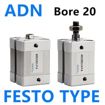 소형유압실린더 가이드실린더 ADN 보어 20mm 소형 실린더 복동 FESTO 유형 유압 ISO 스트로크 5-50mm 수나, 12 ADN20-10-A-P-A(Male)