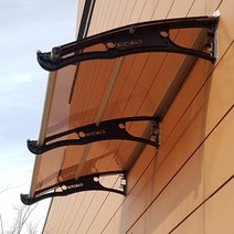 캐노픽스 800X1200 현관 캐노피 상가 렉산 지붕 처마 차양막 비막이 DIY조립, 검정틀 브라운렉산