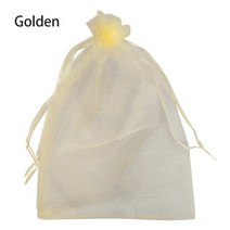 20/50/100PCS 포도 과일 보호 가방 정원 Drawstring 그물 메쉬 안티 조류 식물 나무 Organza, Gold_17x23cm(20pcs)