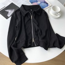 노카라코트 린코트 여성코트 재킷 솔리드 레저 세련된 간단한 지퍼 얇은 자른 탑 유행 Ulzzang 다채로운 모든 경기 느슨한 헐렁한 편안한