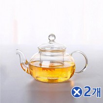 클래식 로즈마리 내열유리 티포트 500mlx2개 차걸음망, 상세페이지 참조